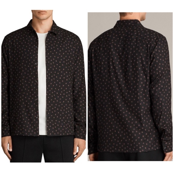 All Saints Kiefer Regular Fit Button-down LS Shirt Size L - Picture 1 of 11